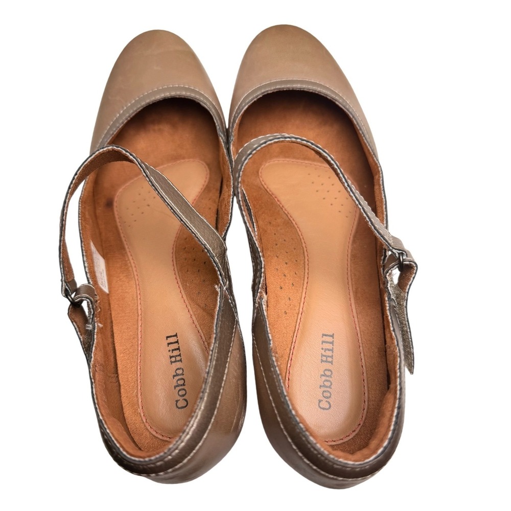 Cobb Hill Laurel Leather Mary Jane Pumps Taupe Bronze Comfort Shoes 8.5 - Picture 7 of 13